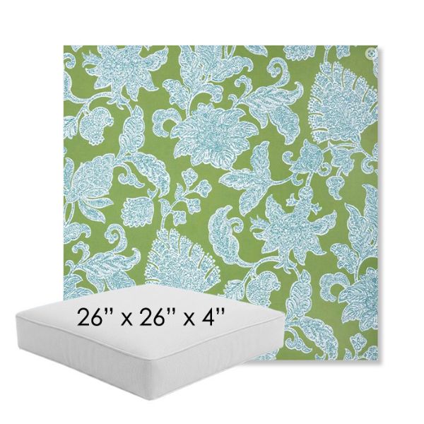 Picture of Floral Song Spring | 26" x 26" x 4" Square Outdoor Cushion - Sunbrella© Fabric