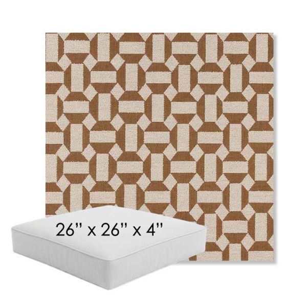 Picture of Hoopla Cold Brew | 26" x 26" x 4" Square Outdoor Cushion - Sunbrella© Fabric
