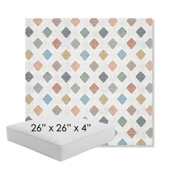 Picture of Infused Gem | 26" x 26" x 4" Square Outdoor Cushion - Sunbrella© Fabric