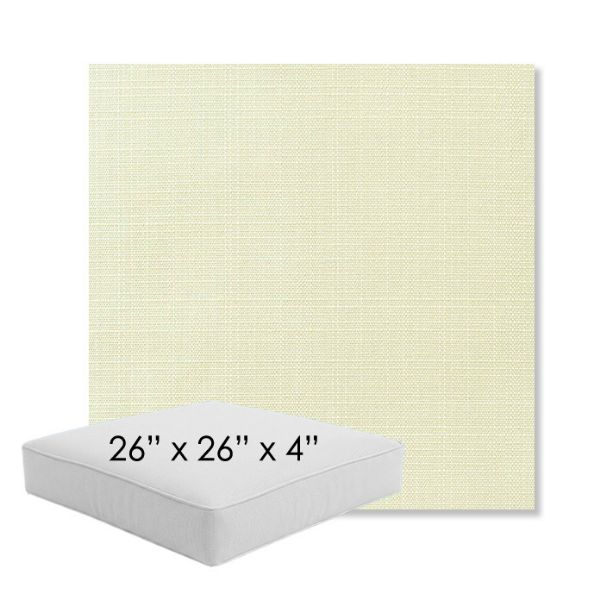 Picture of Linen Natural | 26" x 26" x 4" Square Outdoor Cushion - Sunbrella© Fabric