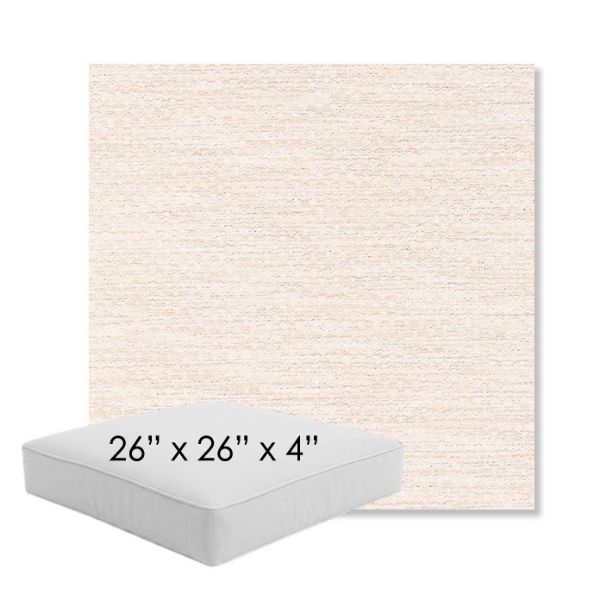 Picture of Litchfield Eggshell | 26" x 26" x 4" Square Outdoor Cushion - Sunbrella© Fabric