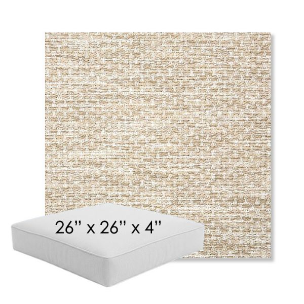 Picture of Litchfield Sand | 26" x 26" x 4" Square Outdoor Cushion - Sunbrella© Fabric
