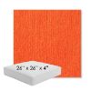 Picture of Margo Papaya | 26" x 26" x 4" Square Outdoor Cushion - Sunbrella© Fabric
