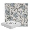 Picture of Martha Floral Periwinkle | 26" x 26" x 4" Square Outdoor Cushion - Sunbrella© Fabric