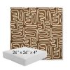 Picture of Nema Teak | 26" x 26" x 4" Square Outdoor Cushion - Sunbrella© Fabric