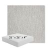 Picture of Pashmina Fog | 26" x 26" x 4" Square Outdoor Cushion - Sunbrella© Fabric