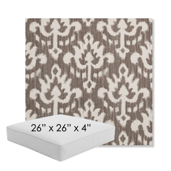 Picture of Patra Mushroom | 26" x 26" x 4" Square Outdoor Cushion - Sunbrella© Fabric