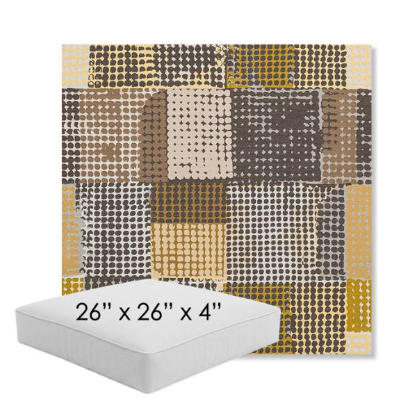 Picture of Pop Corn | 26" x 26" x 4" Square Outdoor Cushion - Sunbrella© Fabric