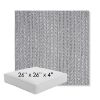 Picture of Posh Graphite | 26" x 26" x 4" Square Outdoor Cushion - Sunbrella© Fabric