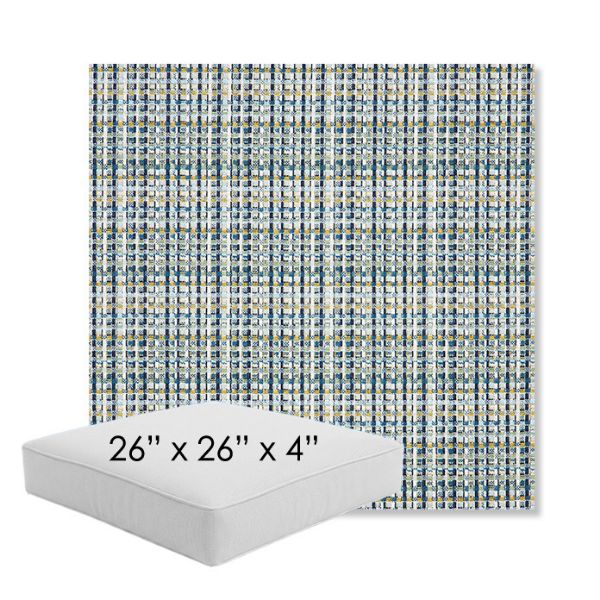 Picture of Principle Lagoon | 26" x 26" x 4" Square Outdoor Cushion - Sunbrella© Fabric