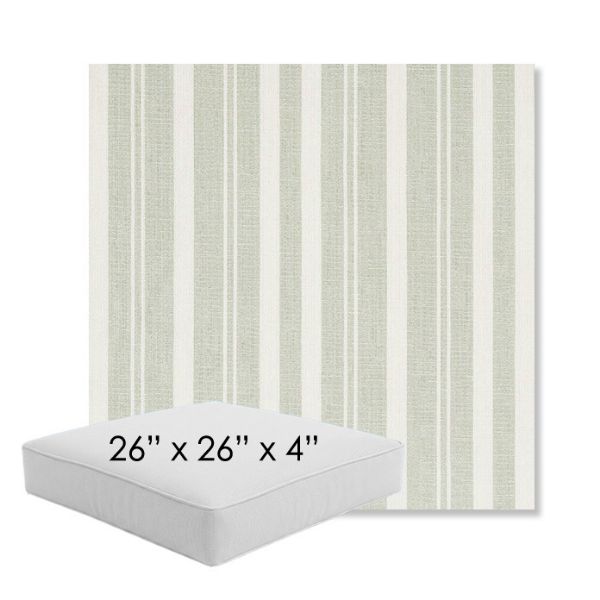 Picture of Tranquil Sage | 26" x 26" x 4" Square Outdoor Cushion - Sunbrella© Fabric