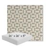 Picture of Assemble Mist | 26" x 26" x 5" Square Outdoor Cushion - Sunbrella© Fabric