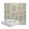 Picture of Brushstroke Duckegg | 26" x 26" x 5" Square Outdoor Cushion - Sunbrella© Fabric