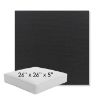 Picture of Canvas Black | 26" x 26" x 5" Square Outdoor Cushion - Sunbrella© Fabric