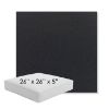 Picture of Canvas Raven Black | 26" x 26" x 5" Square Outdoor Cushion - Sunbrella© Fabric