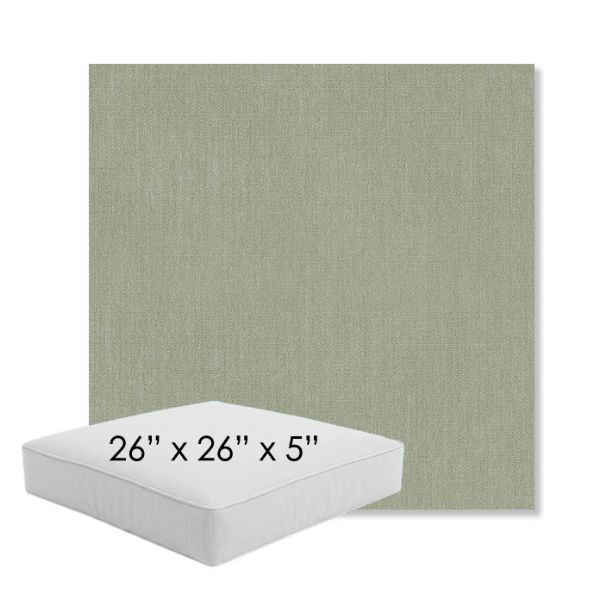Picture of Canvas Seasalt | 26" x 26" x 5" Square Outdoor Cushion - Sunbrella© Fabric