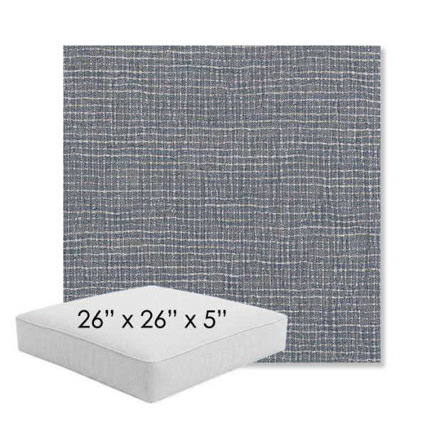 Picture of Cassava Slate | 26" x 26" x 5" Square Outdoor Cushion - Sunbrella© Fabric
