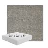 Picture of Chartres Graphite | 26" x 26" x 5" Square Outdoor Cushion - Sunbrella© Fabric
