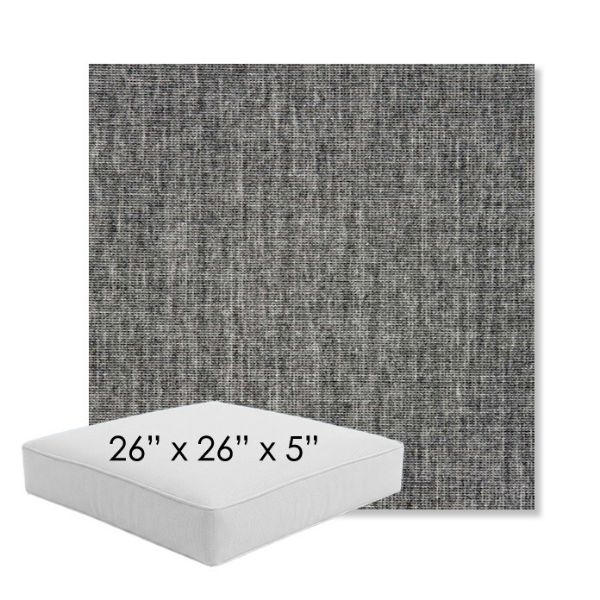 Picture of Crush Pewter | 26" x 26" x 5" Square Outdoor Cushion - Sunbrella© Fabric
