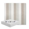 Picture of Direction Linen | 26" x 26" x 5" Square Outdoor Cushion - Sunbrella© Fabric