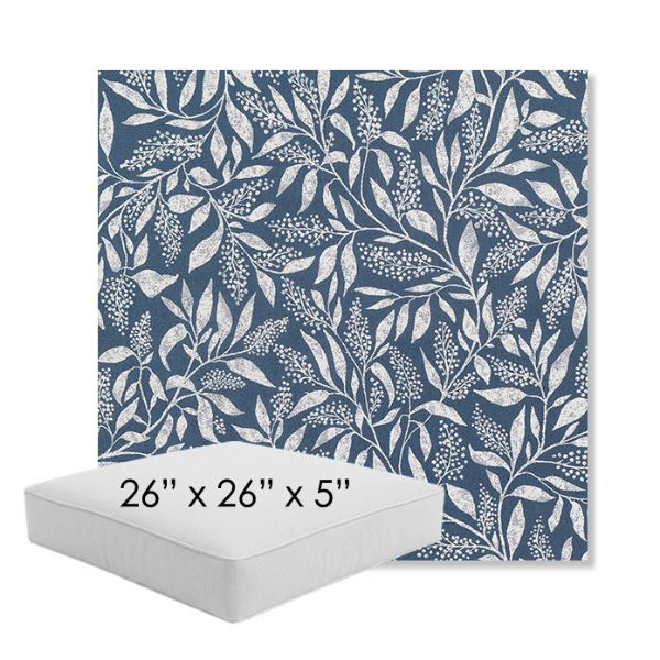 Picture of Exquisite Indigo | 26" x 26" x 5" Square Outdoor Cushion - Sunbrella© Fabric