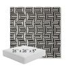Picture of Figure Onyx | 26" x 26" x 5" Square Outdoor Cushion - Sunbrella© Fabric
