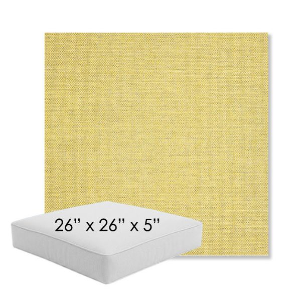 Picture of Idol Canary | 26" x 26" x 5" Square Outdoor Cushion - Sunbrella© Fabric