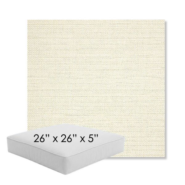 Picture of Piazza Parchment | 26" x 26" x 5" Square Outdoor Cushion - Sunbrella© Fabric