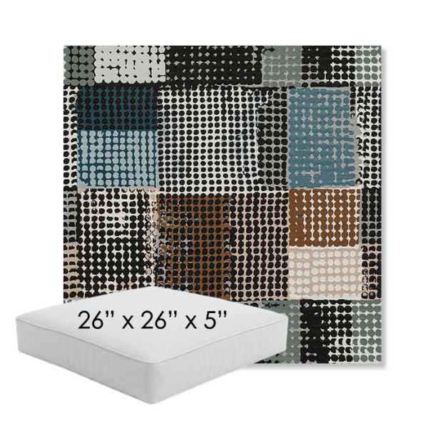 Picture of Pop Fizz | 26" x 26" x 5" Square Outdoor Cushion - Sunbrella© Fabric