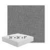 Picture of Proof Slate | 26" x 26" x 5" Square Outdoor Cushion - Sunbrella© Fabric