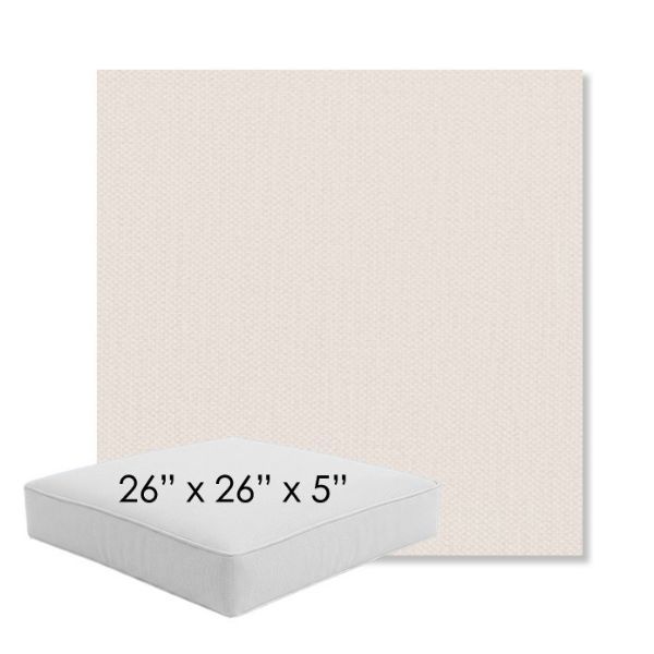 Picture of Proof Snow | 26" x 26" x 5" Square Outdoor Cushion - Sunbrella© Fabric