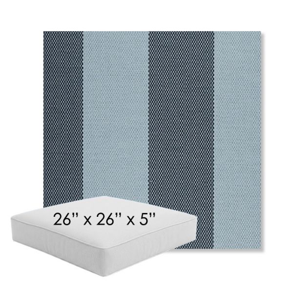 Picture of Rothko Oceanfront | 26" x 26" x 5" Square Outdoor Cushion - Sunbrella© Fabric