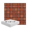 Picture of Rubix Spicy Melon | 26" x 26" x 5" Square Outdoor Cushion - Sunbrella© Fabric