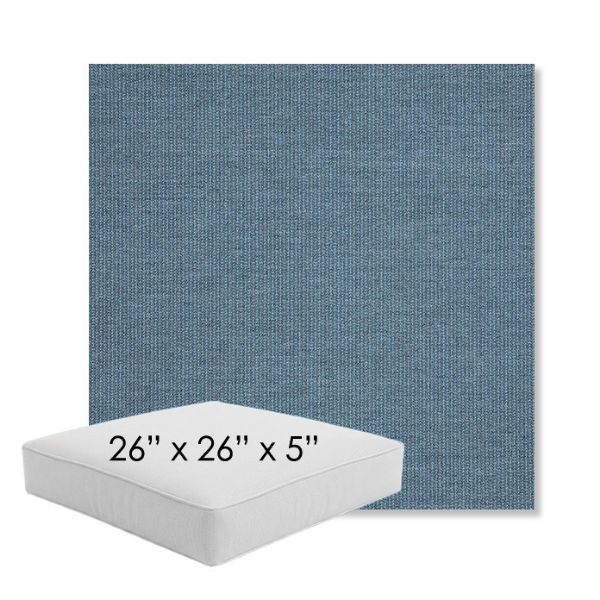 Picture of Spectrum Denim | 26" x 26" x 5" Square Outdoor Cushion - Sunbrella© Fabric