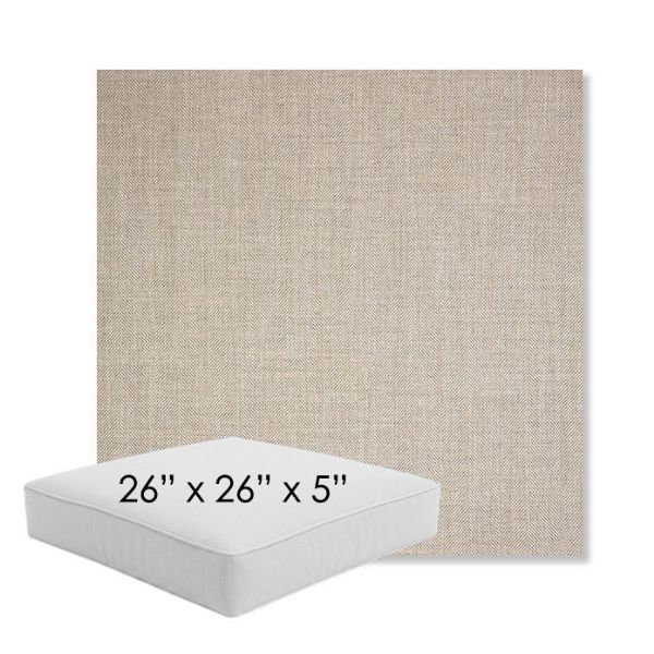 Picture of Switch Flax | 26" x 26" x 5" Square Outdoor Cushion - Sunbrella© Fabric