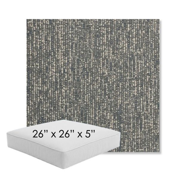 Picture of Vista Slate | 26" x 26" x 5" Square Outdoor Cushion - Sunbrella© Fabric