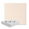 Picture of Willa Cream | 26" x 26" x 5" Square Outdoor Cushion - Sunbrella© Fabric