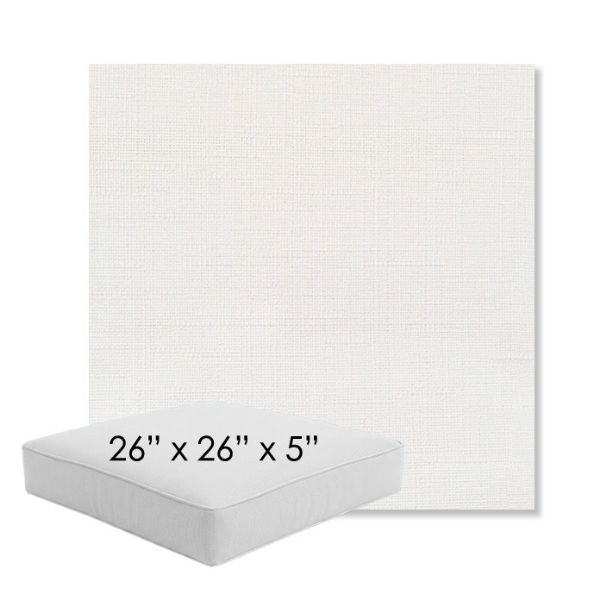 Picture of Willa Snow | 26" x 26" x 5" Square Outdoor Cushion - Sunbrella© Fabric