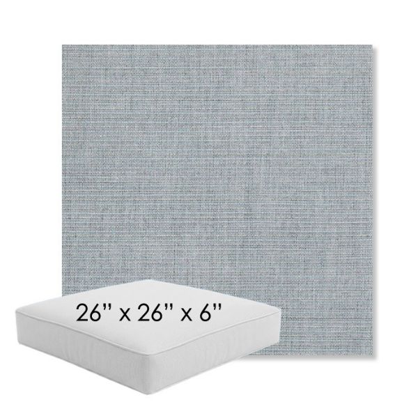 Picture of Ambrose Chambray | 26" x 26" x 6" Square Outdoor Cushion - Sunbrella© Fabric