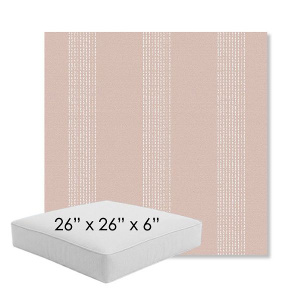 Picture of Caper Blush | 26" x 26" x 6" Square Outdoor Cushion - Sunbrella© Fabric