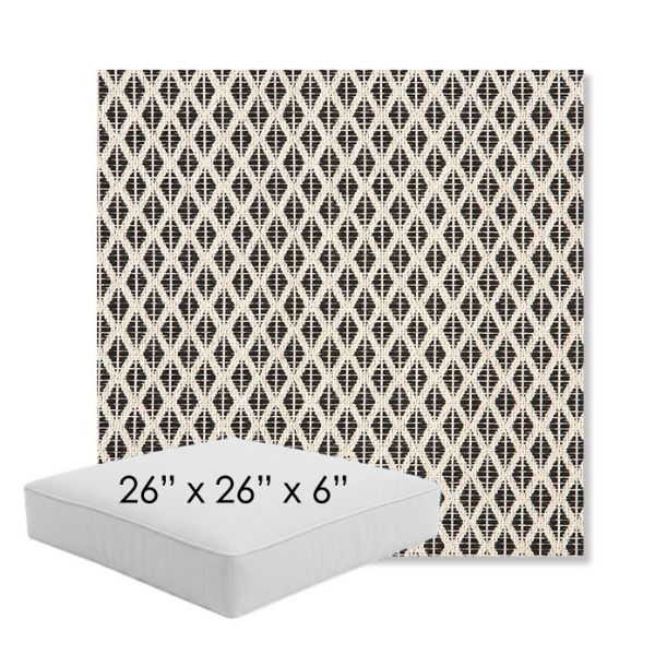 Picture of Detail Classic | 26" x 26" x 6" Square Outdoor Cushion - Sunbrella© Fabric