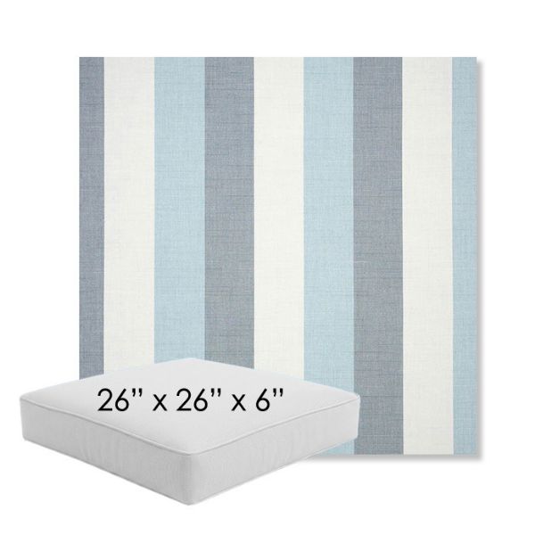 Picture of Direction Dew | 26" x 26" x 6" Square Outdoor Cushion - Sunbrella© Fabric