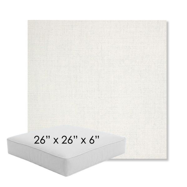 Picture of Idol Snow | 26" x 26" x 6" Square Outdoor Cushion - Sunbrella© Fabric