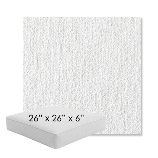 Picture of Improve White | 26" x 26" x 6" Square Outdoor Cushion - Sunbrella© Fabric