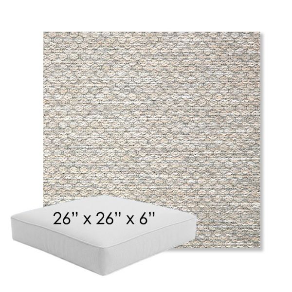 Picture of Litchfield Fog | 26" x 26" x 6" Square Outdoor Cushion - Sunbrella© Fabric