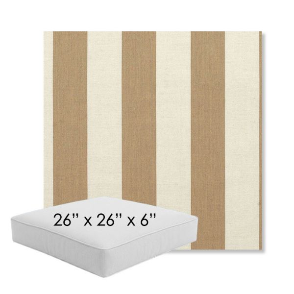 Picture of Maxim Heather Beige | 26" x 26" x 6" Square Outdoor Cushion - Sunbrella© Fabric