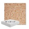 Picture of Nema Peachwood | 26" x 26" x 6" Square Outdoor Cushion - Sunbrella© Fabric