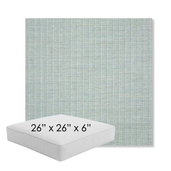 Picture of Proven Seaglass | 26" x 26" x 6" Square Outdoor Cushion - Sunbrella© Fabric