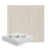 Picture of Vista Alabaster | 26" x 26" x 6" Square Outdoor Cushion - Sunbrella© Fabric