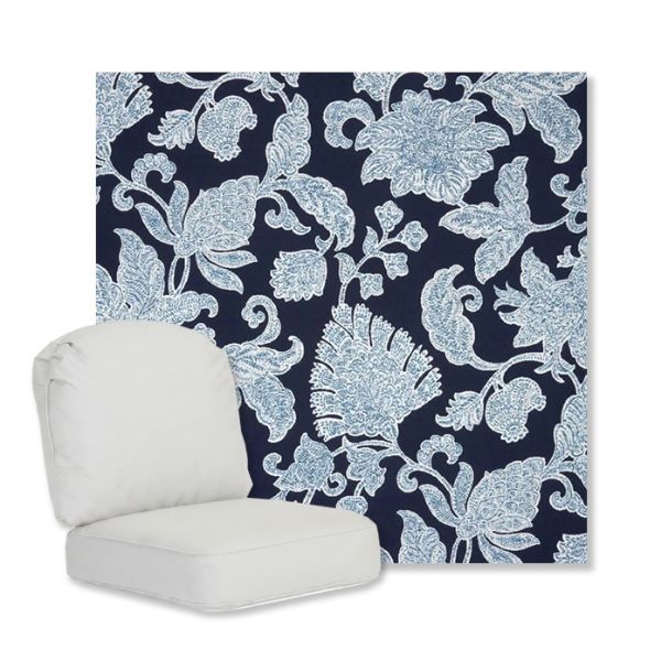 Picture of Floral Song Navy | Gensun Replacement Cushions | Standard Chair